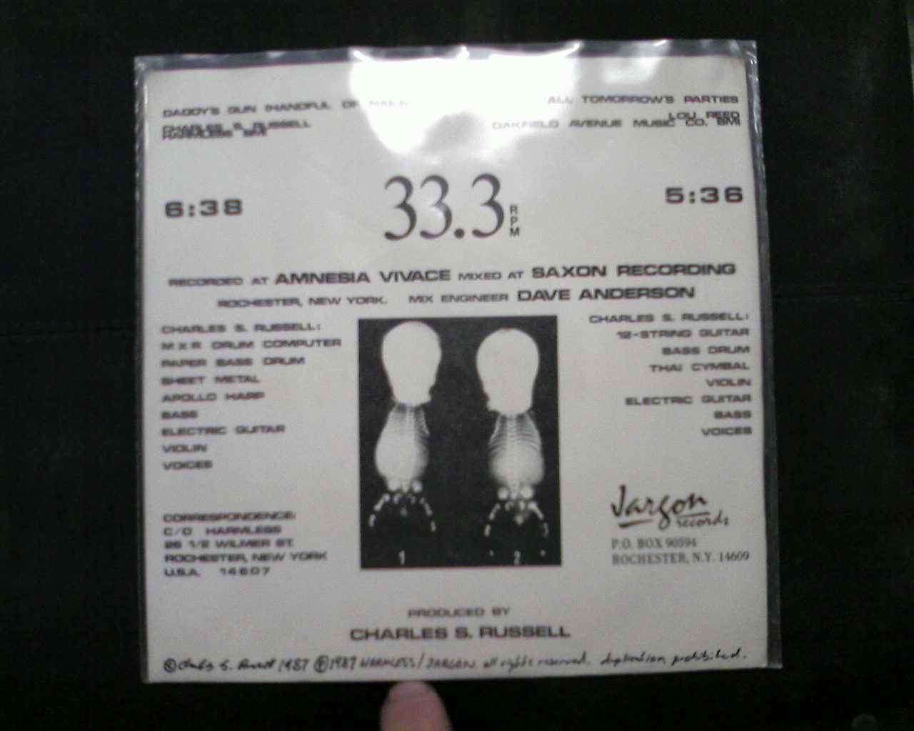 7" single, back